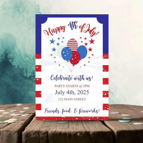 Personalized Fourth of July Invitation